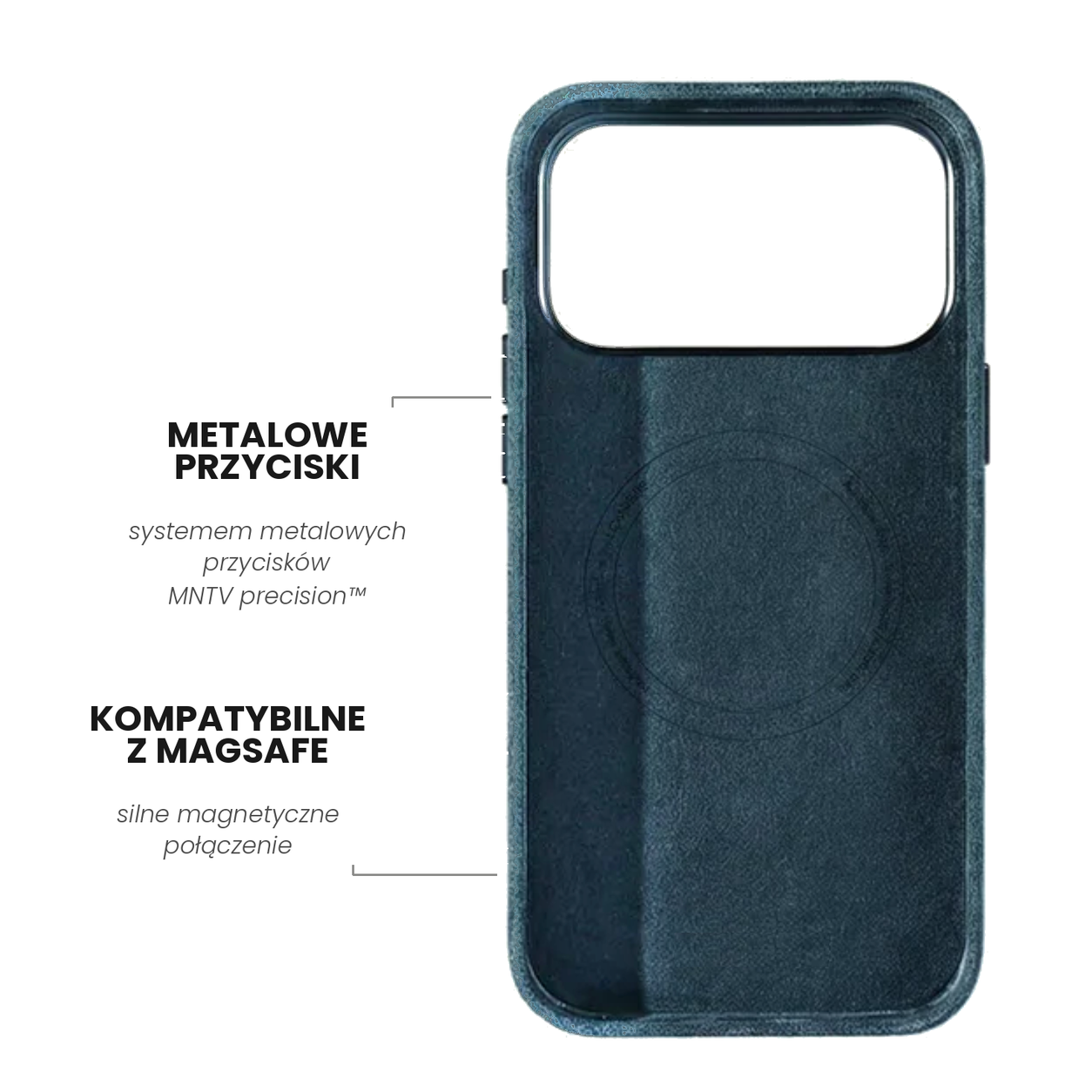 iPhone Etui z Alcantary - Navy